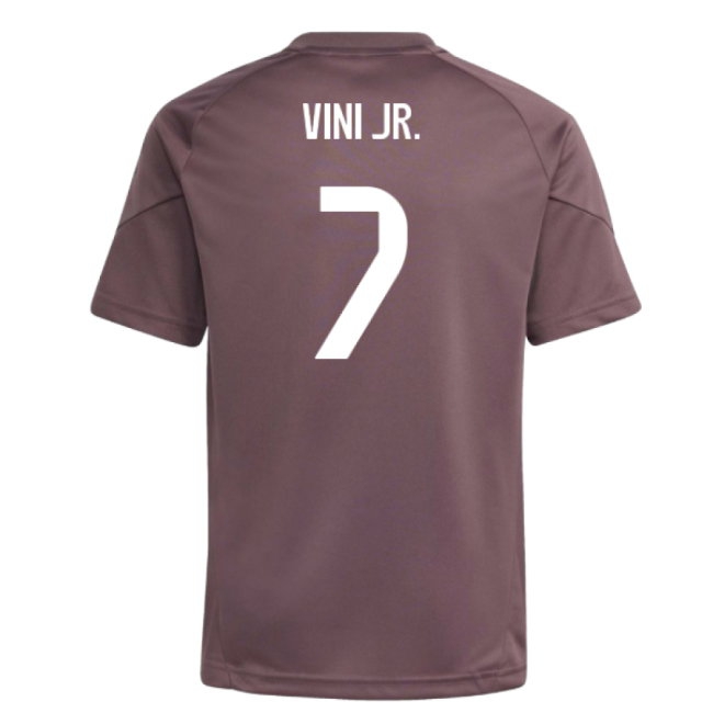 2025-2026 Real Madrid Training Jersey (Shadow Fig) - Kids (Vini Jr. 7) — Buy Now