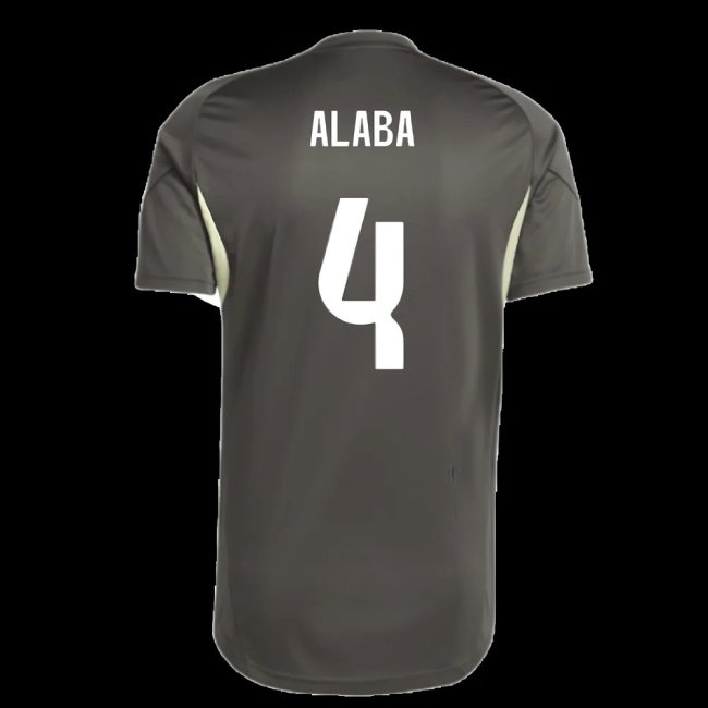 2025-2026 Real Madrid Training Jersey (Utility Grey) (Alaba 4) — Buy Online
