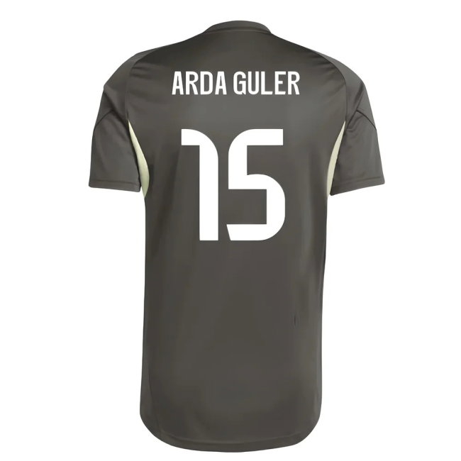 2025-2026 Real Madrid Training Jersey (Utility Grey) (Arda Guler 15) — Shop Now