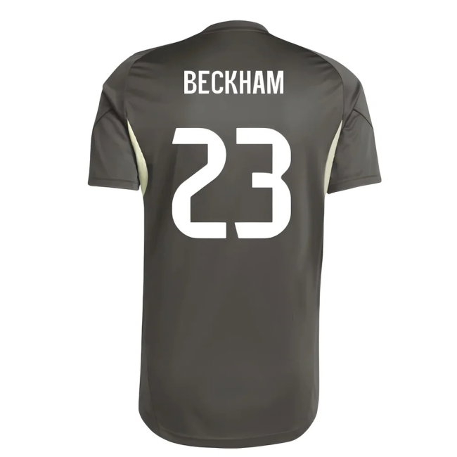 2025-2026 Real Madrid Training Jersey (Utility Grey) (Beckham 23) — Buy Online