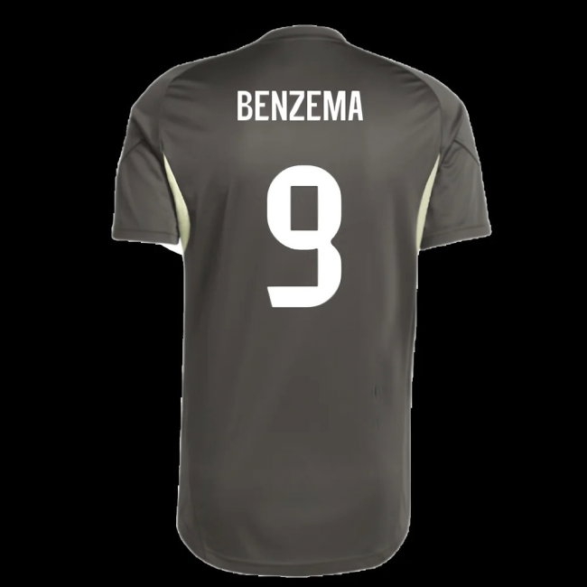 2025-2026 Real Madrid Training Jersey (Utility Grey) (Benzema 9) — Buy Now