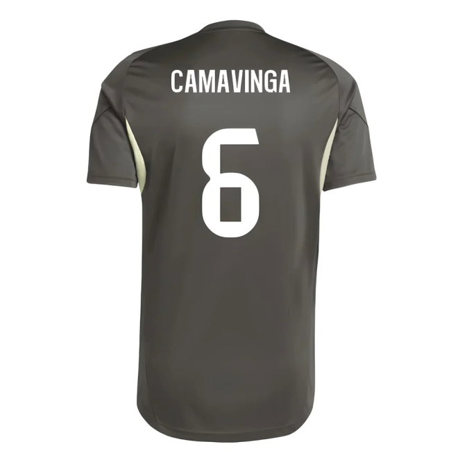 2025-2026 Real Madrid Training Jersey (Utility Grey) (Camavinga 6) — Shop Online