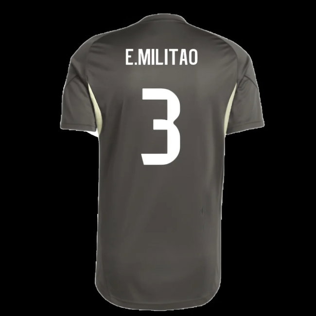 2025-2026 Real Madrid Training Jersey (Utility Grey) (E.Militao 3) — Buy Now