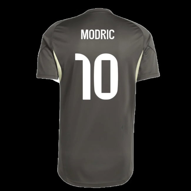 2025-2026 Real Madrid Training Jersey (Utility Grey) (Modric 10) — Buy Online