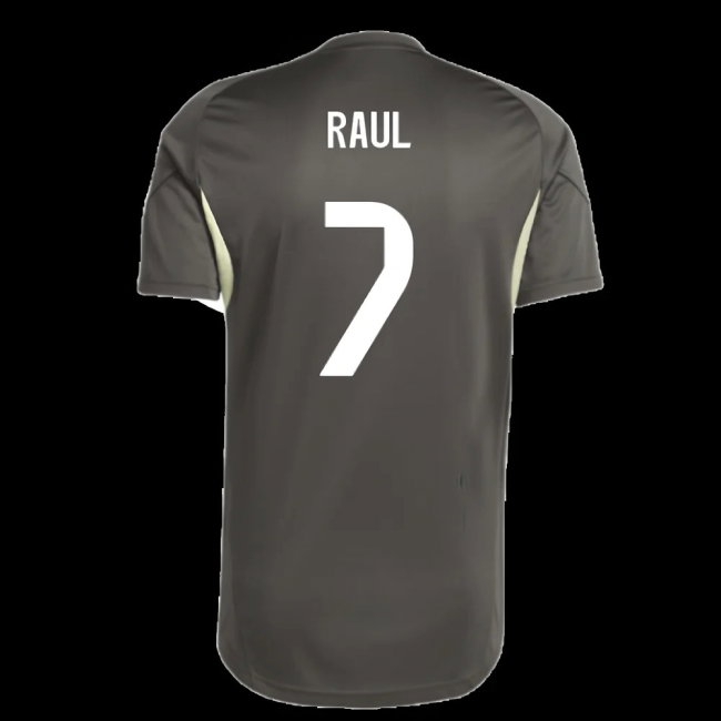 2025-2026 Real Madrid Training Jersey (Utility Grey) (Raul 7) — Shop Now