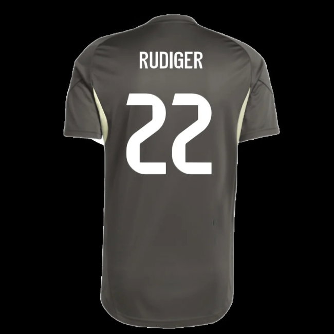 2025-2026 Real Madrid Training Jersey (Utility Grey) (Rudiger 22) — Shop Online