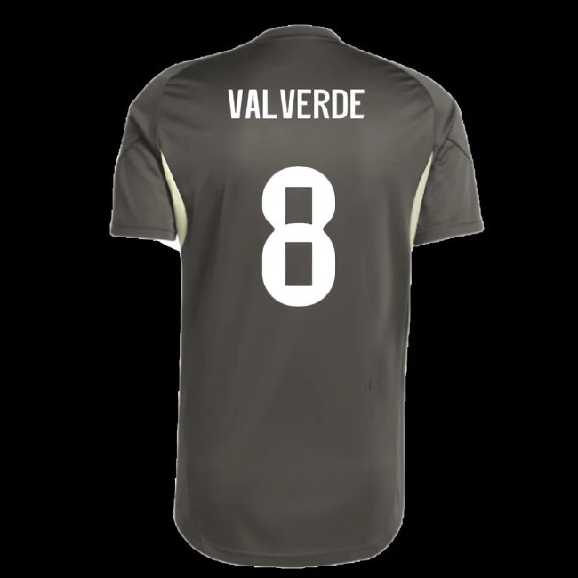 2025-2026 Real Madrid Training Jersey (Utility Grey) (Valverde 8) — Buy Now
