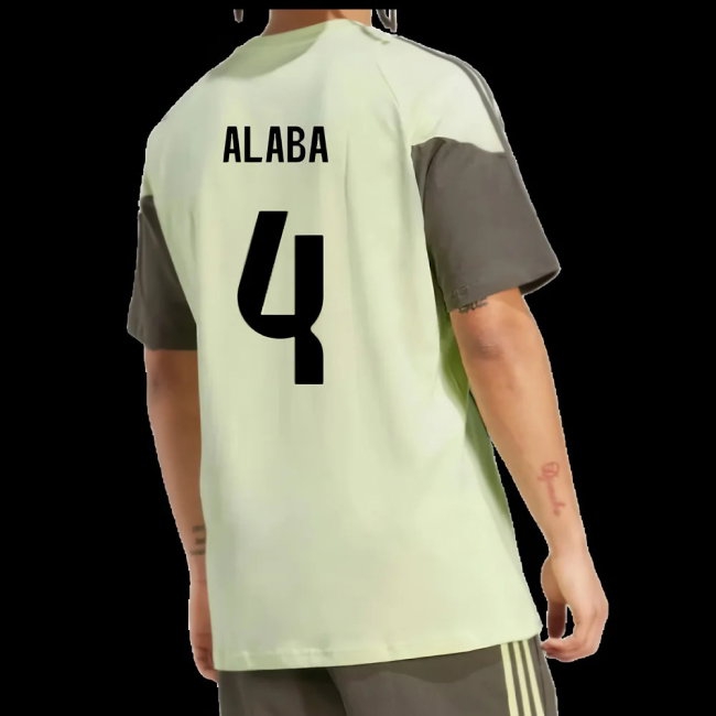 2025-2026 Real Madrid Training Tee (Almost Lime) (Alaba 4) — Shop Online