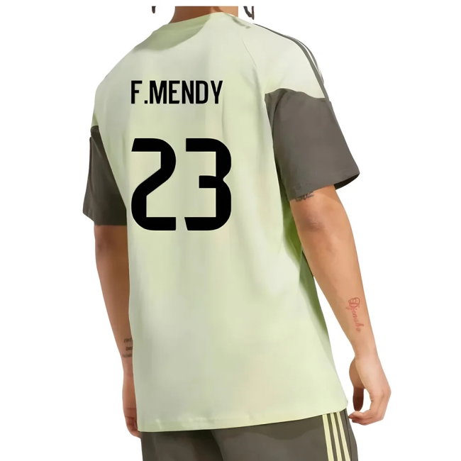 2025-2026 Real Madrid Training Tee (Almost Lime) (F.Mendy 23) — Buy Online
