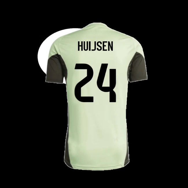 2025-2026 Real Madrid Training Tee (Almost Lime) - Kids (Huijsen 24) — Shop Now