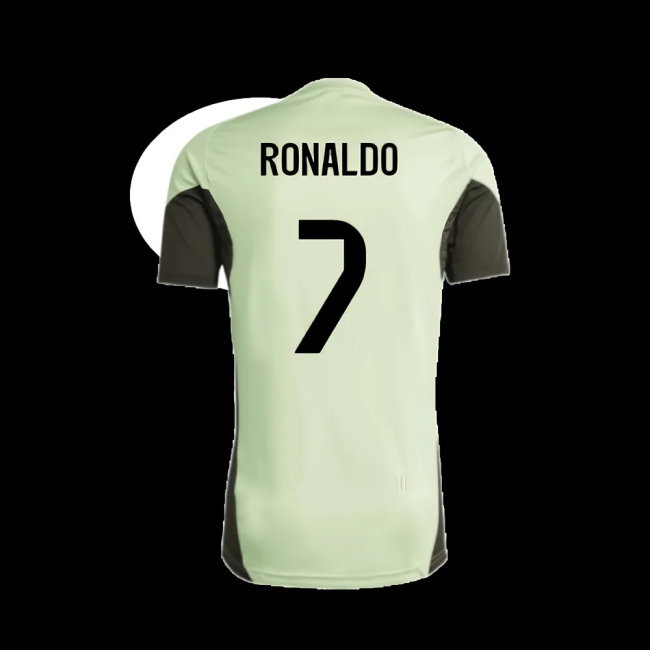 2025-2026 Real Madrid Training Tee (Almost Lime) - Kids (Ronaldo 7) — Buy Online
