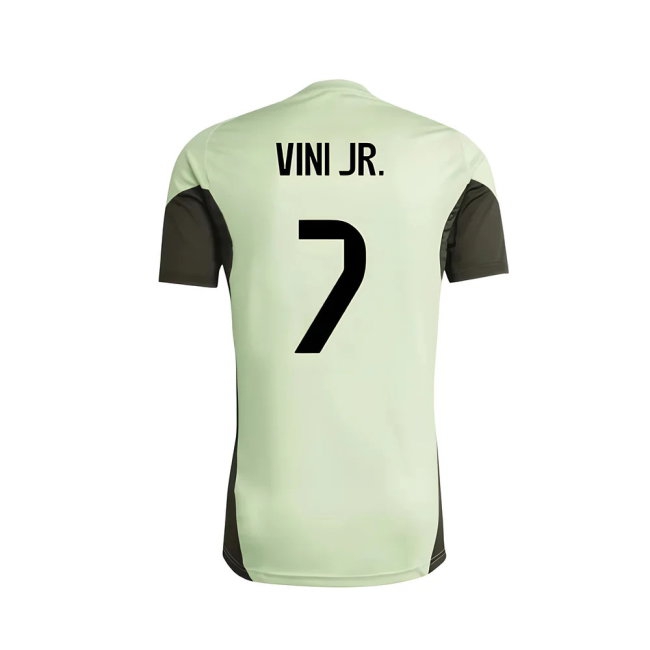 2025-2026 Real Madrid Training Tee (Almost Lime) - Kids (Vini Jr. 7) — Buy Now