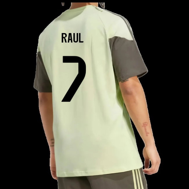 2025-2026 Real Madrid Training Tee (Almost Lime) (Raul 7) — Buy Online