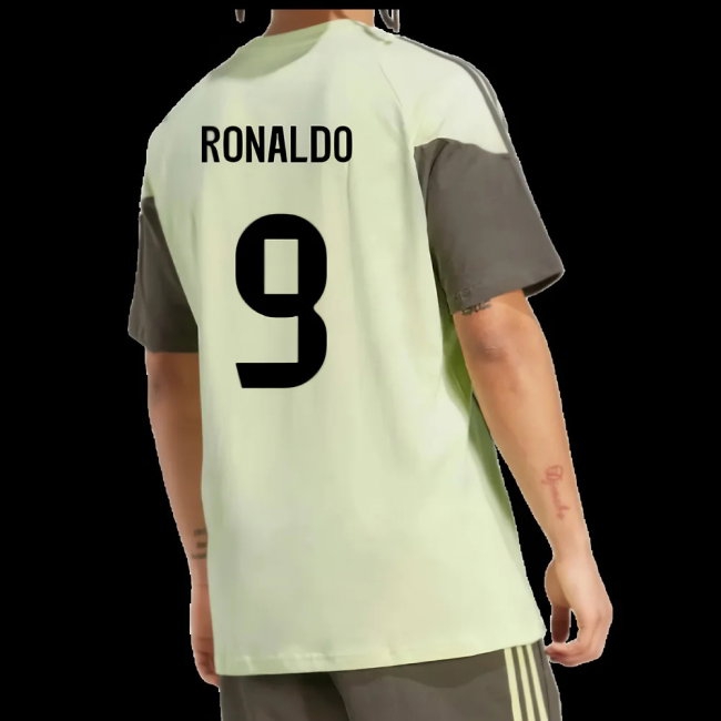 2025-2026 Real Madrid Training Tee (Almost Lime) (Ronaldo 9) — Buy Online