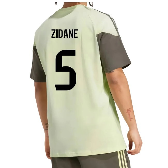 2025-2026 Real Madrid Training Tee (Almost Lime) (Zidane 5) — Buy Online