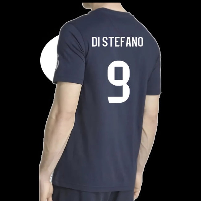 2025-2026 Real Madrid US Tee (Navy) (Di Stefano 9) — Buy Online