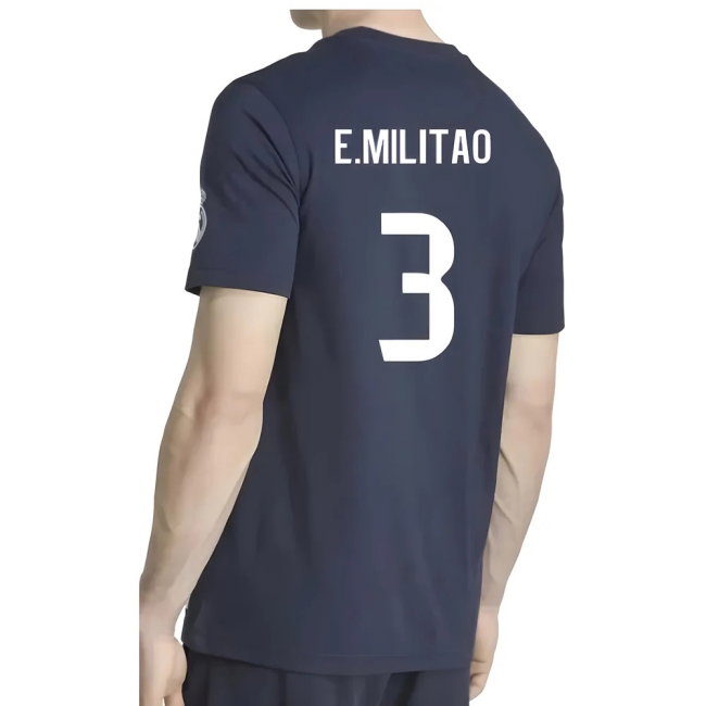 2025-2026 Real Madrid US Tee (Navy) (E.Militao 3) — Shop Now