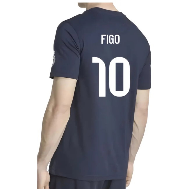 2025-2026 Real Madrid US Tee (Navy) (Figo 10) — Shop Online