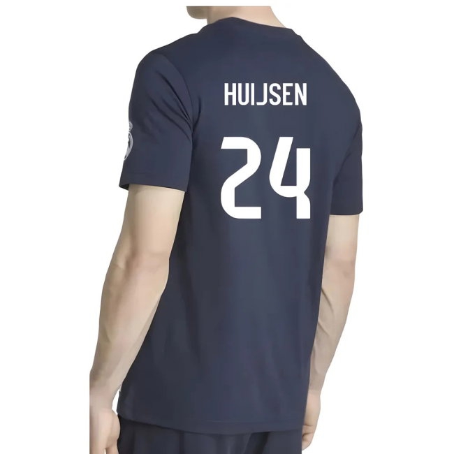 2025-2026 Real Madrid US Tee (Navy) (Huijsen 24) — Shop Online