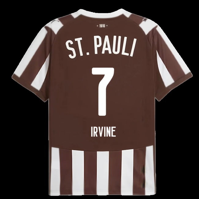 2025-2026 St Pauli Home Shirt (Irvine 7) — Buy Now