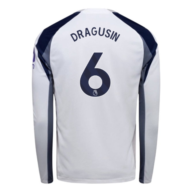 2025-2026 Tottenham Long Sleeve Home Shirt (Dragusin 6) — Buy Now
