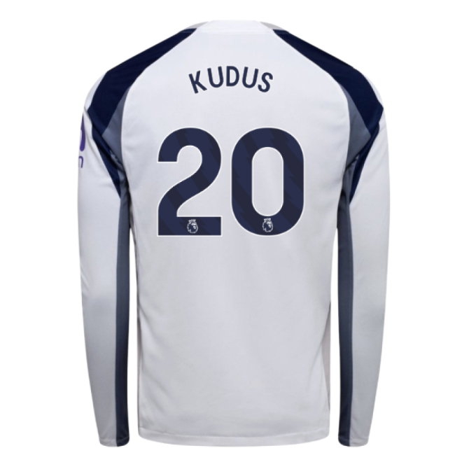2025-2026 Tottenham Long Sleeve Home Shirt (Kudus 20) — Shop Online
