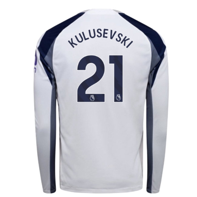 2025-2026 Tottenham Long Sleeve Home Shirt (Kulusevski 21) — Shop Online