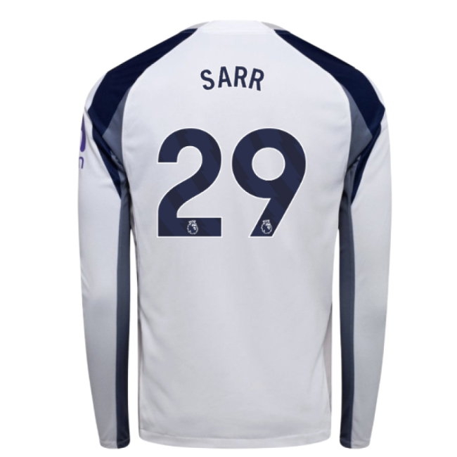 2025-2026 Tottenham Long Sleeve Home Shirt (Sarr 29) — Buy Now