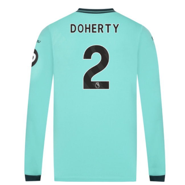 2025-2026 Wolves Long Sleeve Away Shirt (Doherty 2) — Shop Now