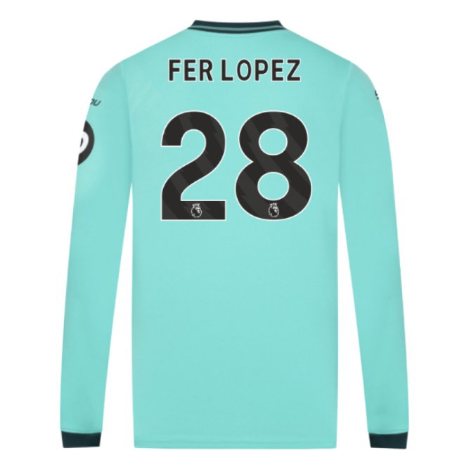 2025-2026 Wolves Long Sleeve Away Shirt (Fer Lopez 28) — Shop Now