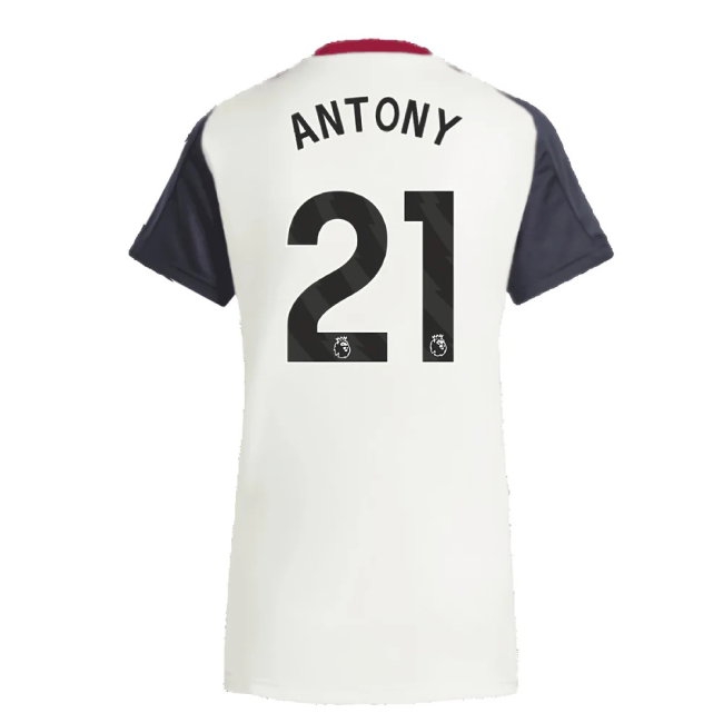 2025 Man Utd Training Jersey (Off White) - Womens (Antony 21) — Shop Now