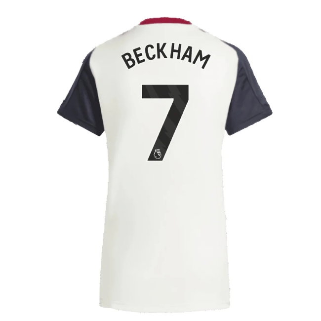 2025 Man Utd Training Jersey (Off White) - Womens (Beckham 7) — Shop Now