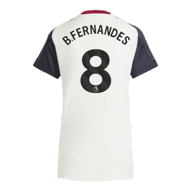 2025 Man Utd Training Jersey (Off White) - Womens (B.Fernandes 8) — Buy Online