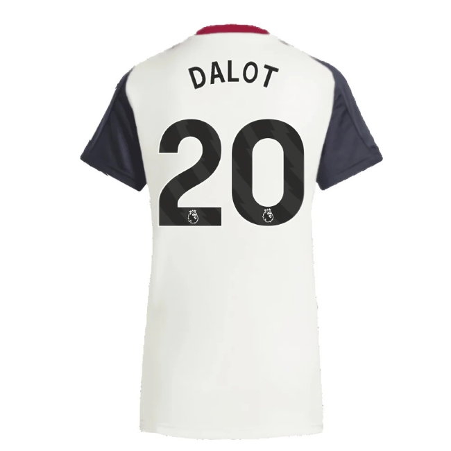2025 Man Utd Training Jersey (Off White) - Womens (Dalot 20) — Shop Now