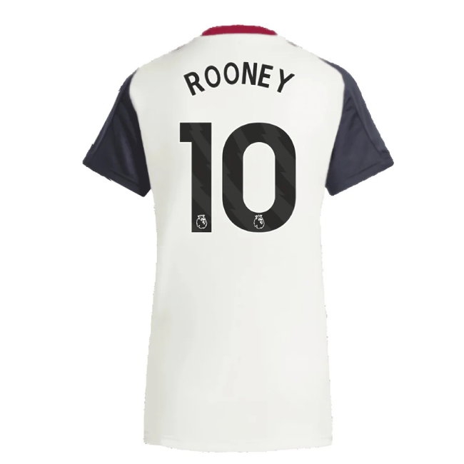 2025 Man Utd Training Jersey (Off White) - Womens (Rooney 10) — Shop Online