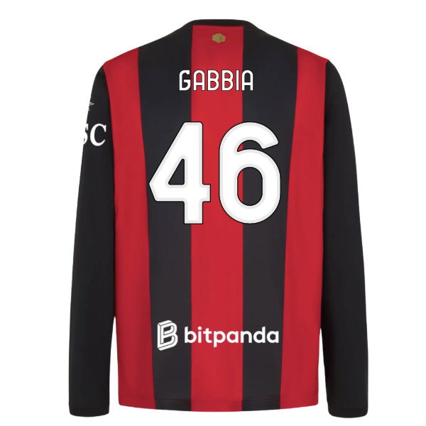 2026-2027 AC Milan Long Sleeve Home Shirt (Gabbia 46) — Buy Online