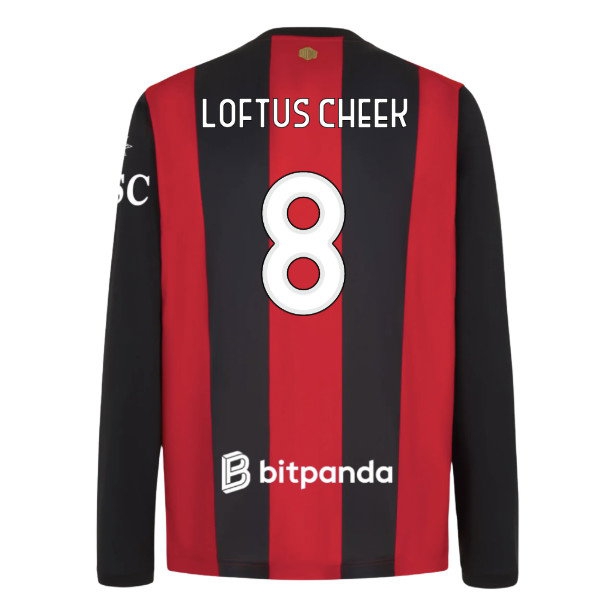 2026-2027 AC Milan Long Sleeve Home Shirt (Loftus Cheek 8) — Buy Online