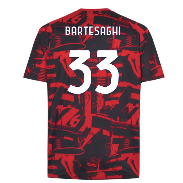 2026-2027 AC Milan Warm Up Jersey (Red) (Bartesaghi 33) — Shop Now