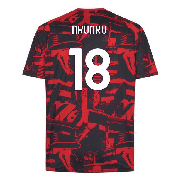2026-2027 AC Milan Warm Up Jersey (Red) (Nkunku 18) — Buy Online