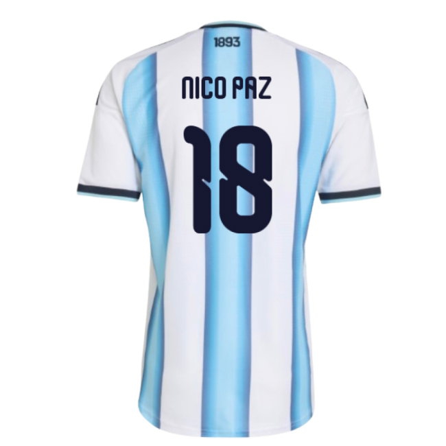 2026-2027 Argentina Player Version Home Shirt (Nico Paz 18) — Buy Online