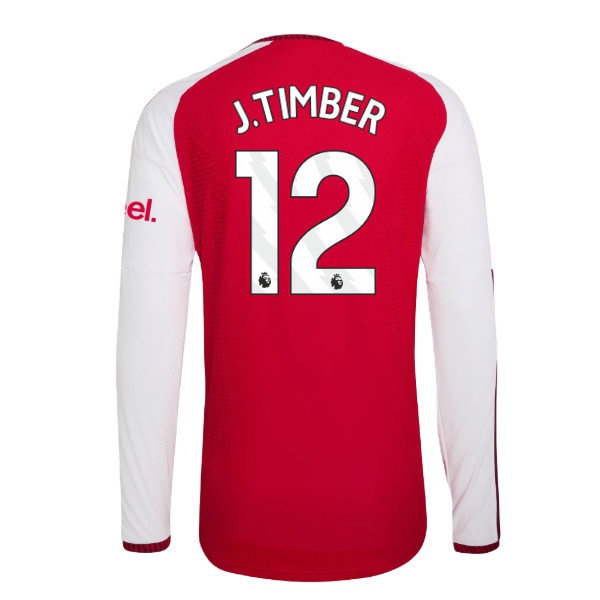 2026-2027 Arsenal Player Version Long Sleeve Home Shirt (J.Timber 12) — Buy Online
