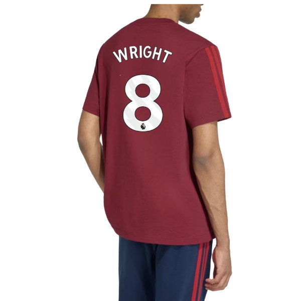 2026-2027 Arsenal DNA Tee (Burgundy) (Wright 8) — Shop Now