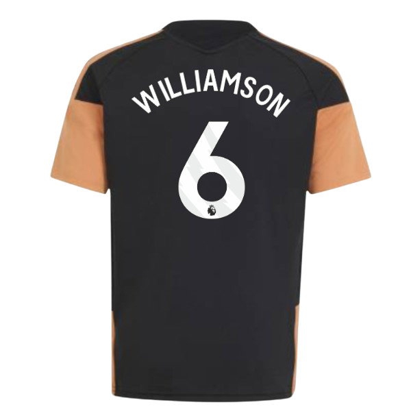 2026-2027 Arsenal Training Jersey (Black) - Kids (Williamson 6) — Shop Now