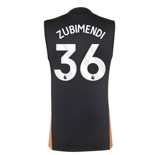 2026-2027 Arsenal Training Sleeveless Jersey (Black) (Zubimendi 36) — Shop Now