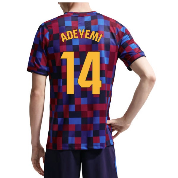 2026-2027 Barcelona Home Pre Match Top (Noble Red/Blue) (Adeyemi 14) — Shop Online
