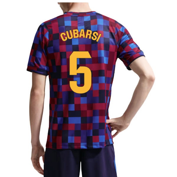 2026-2027 Barcelona Home Pre Match Top (Noble Red/Blue) (Cubarsi 5) — Shop Online