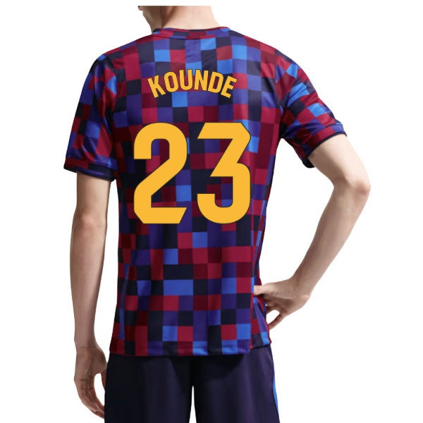2026-2027 Barcelona Home Pre Match Top (Noble Red/Blue) (Kounde 23) — Buy Online