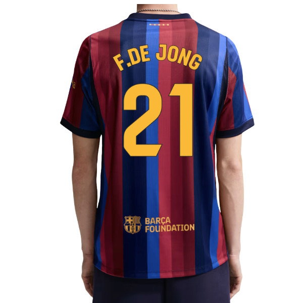 2026-2027 Barcelona Home Shirt (F.De Jong 21) — Shop Online