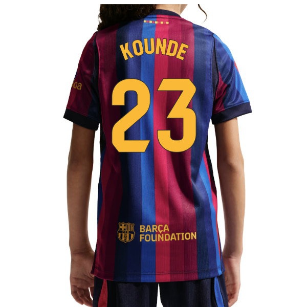 2026-2027 Barcelona Home Shirt (Kids) (Kounde 23) — Buy Now
