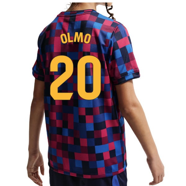 2026-2027 Barcelona Pre Match Shirt (Kids) (Olmo 20) — Buy Online